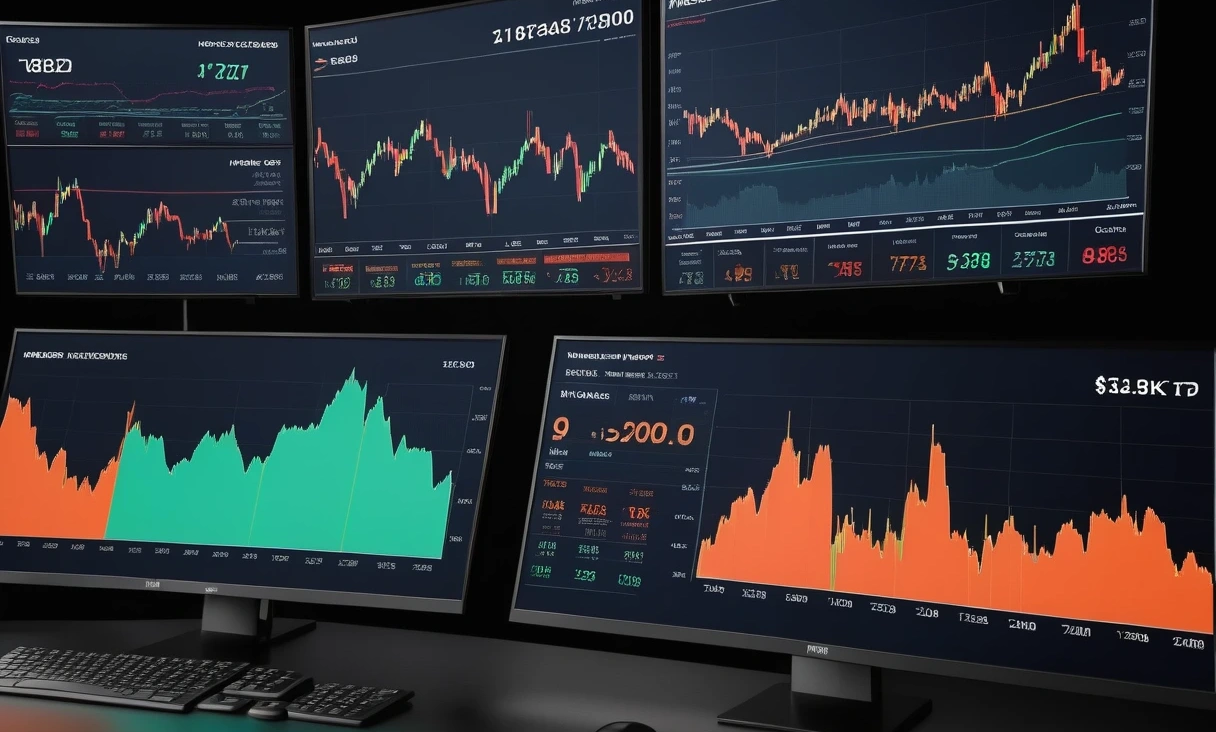 hightech digital dashboard displaying 0