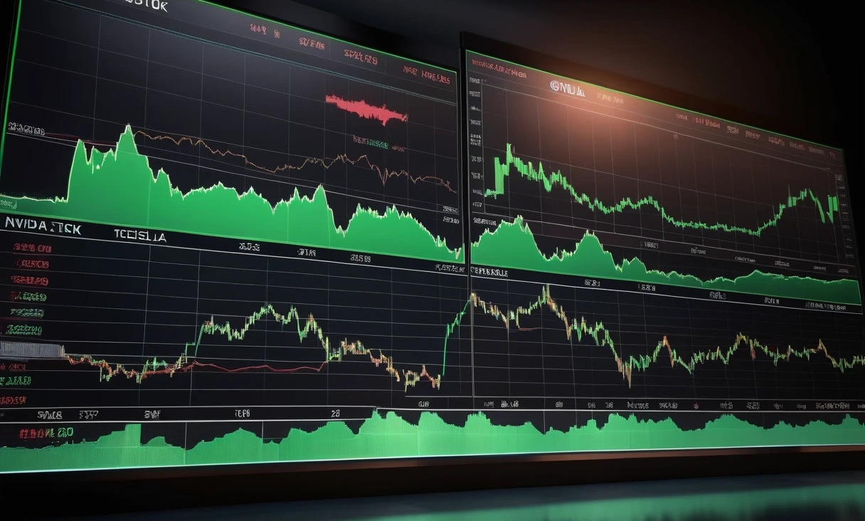 hightech digital stock market 0 1