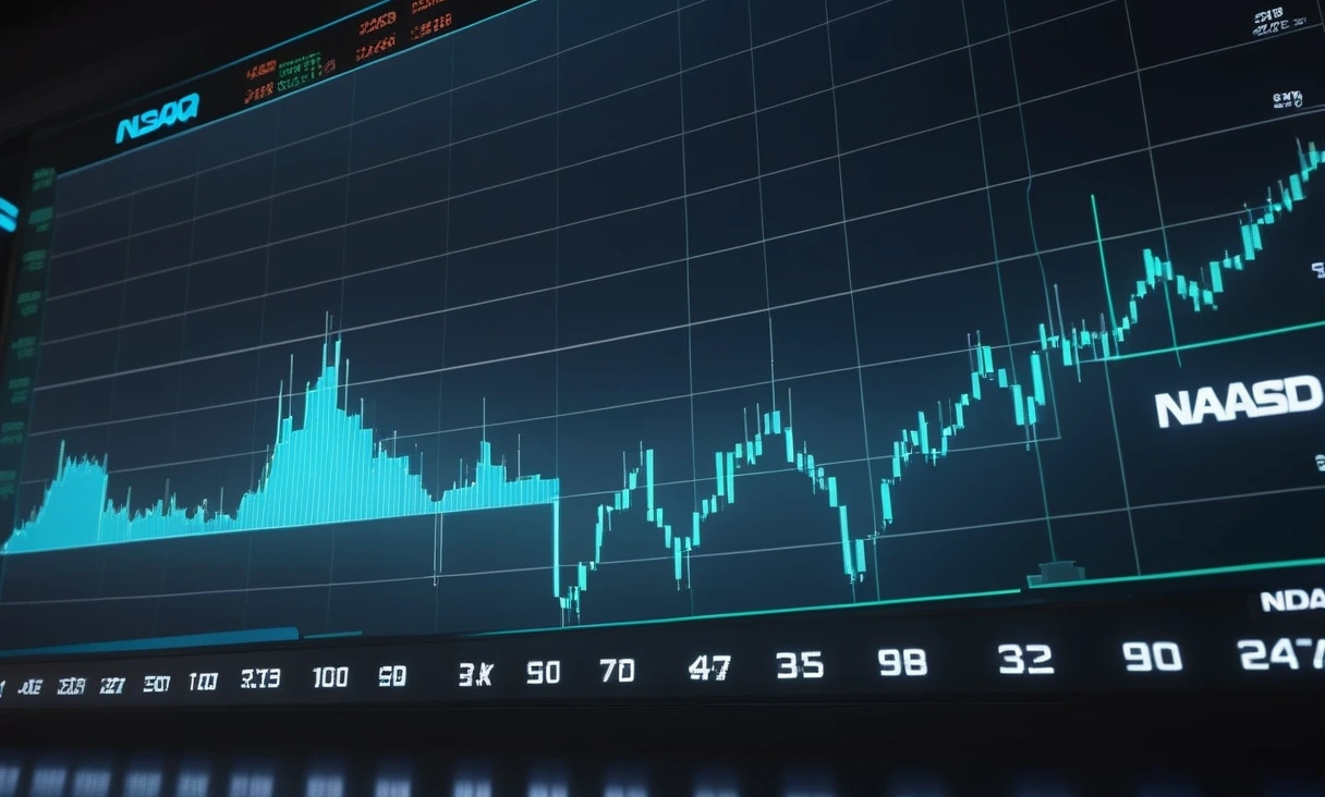 hightech digital stock market 0
