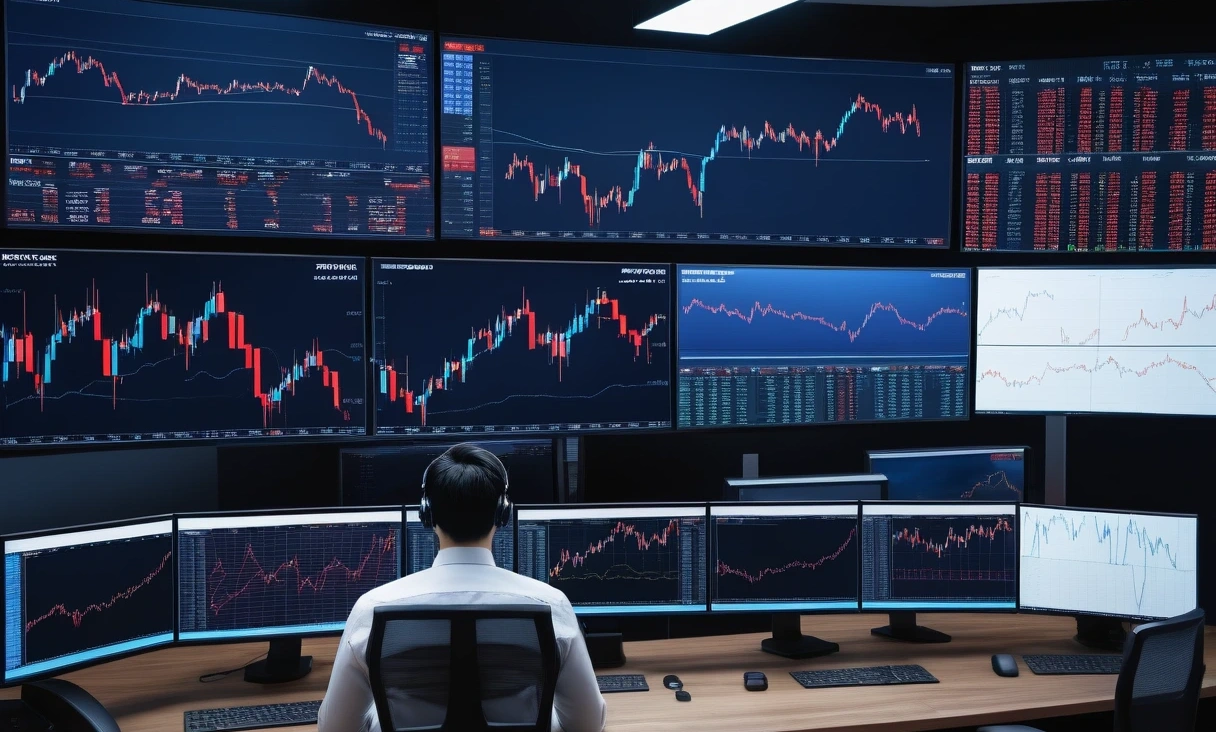 hightech trading room multiple 0 5