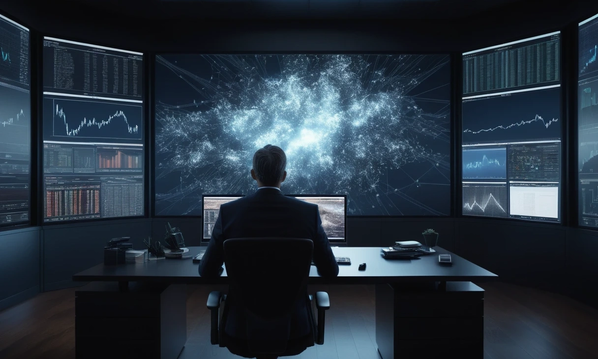 wide shot professional investor 0