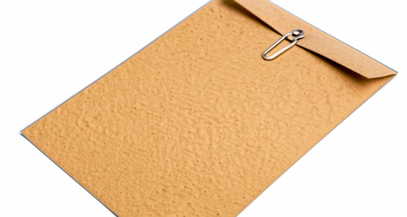 thick kraft paper envelope clean wooden 1