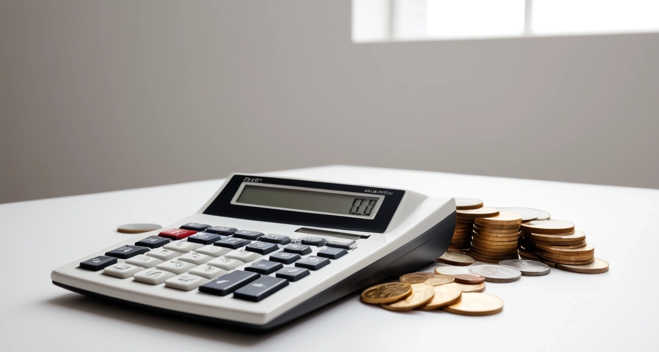 버팀목 대출 - 무주택 세대주 자격 조건과 순자산가액 평가의 엄격함 (concept of brace loan, a neat arrangement of official forms, a modern calculator, and neat coins, finance aesthetic, no people)