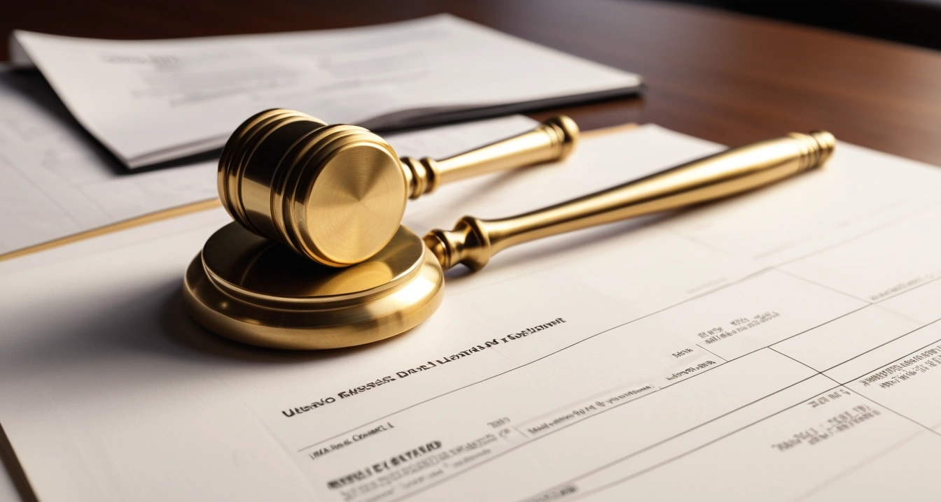 신용카드 - 스마트폰 앱 기반 한도 관리 및 연체 방지 (concept of credit card, close-up of a classic brass legal gavel resting on official documents, professional lighting, no people)