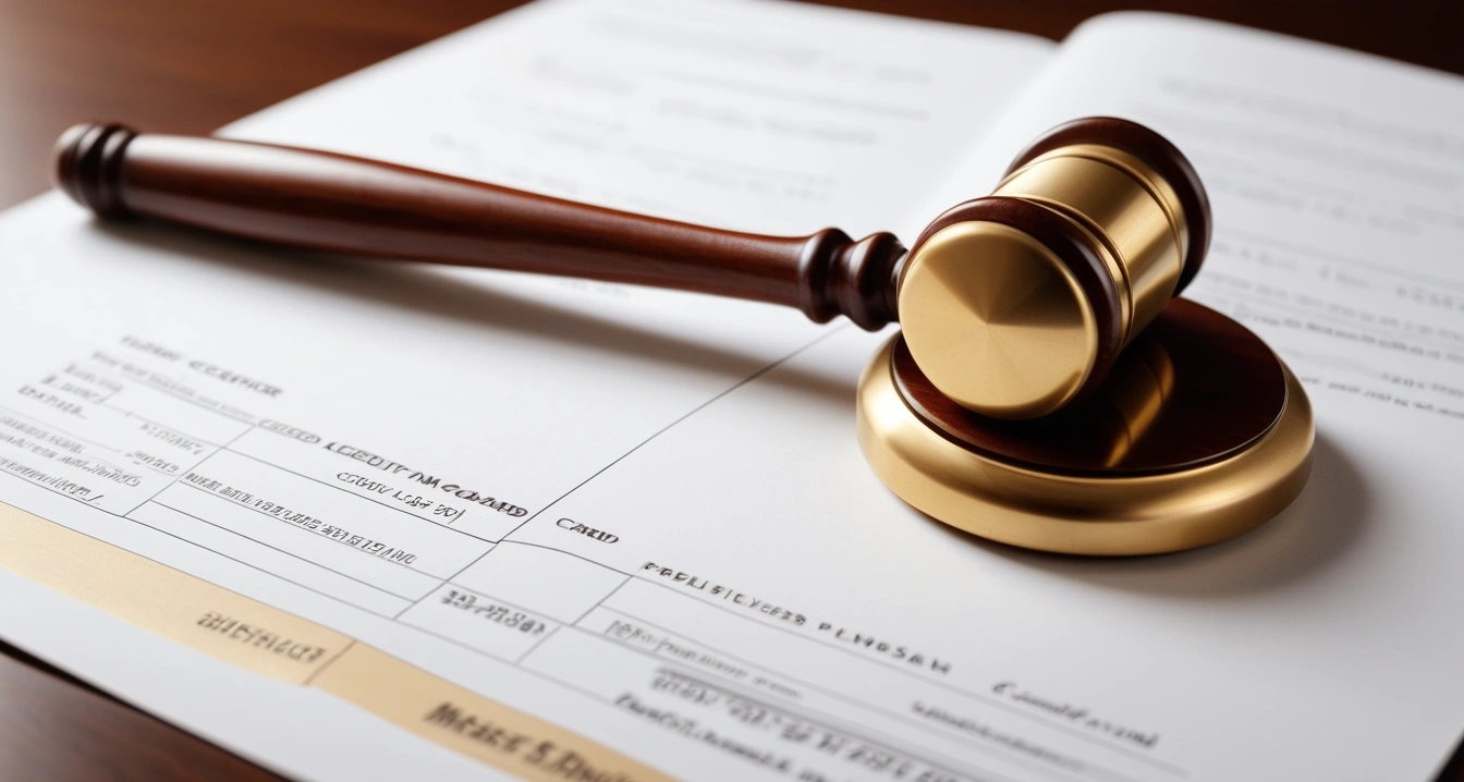 신용카드 - 간편결제 앱 통합 관리 시스템 (concept of credit card, close-up of a classic brass legal gavel resting on official documents, professional lighting, no people)