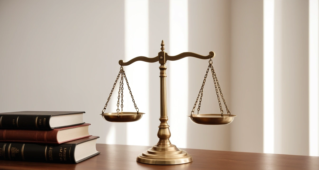 예적금 - 비대면 전용 정기예금 계좌 개설 시스템의 효율적 활용 (concept of deposit, a classic brass balance scale of justice next to leather-bound books, no people)
