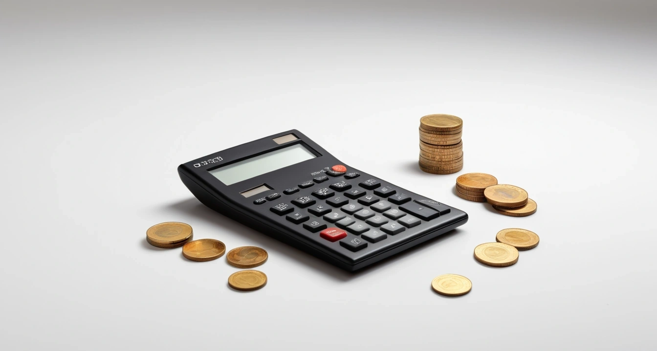 IRP - 로보어드바이저와 자산배분 전략 (concept of IRP, a neat arrangement of official forms, a modern calculator, and neat coins, finance aesthetic, no people)