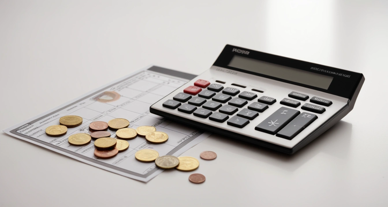 ISA계좌 - 시니어 및 청년 투자자를 위한 맞춤형 금융 혜택 활용법 (concept of ISA account, a neat arrangement of official forms, a modern calculator, and neat coins, finance aesthetic, no people)