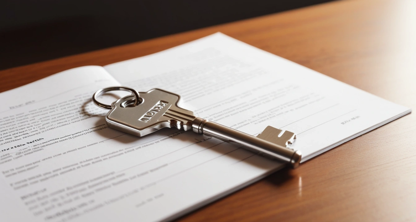 concept of real estate a shiny house key 1