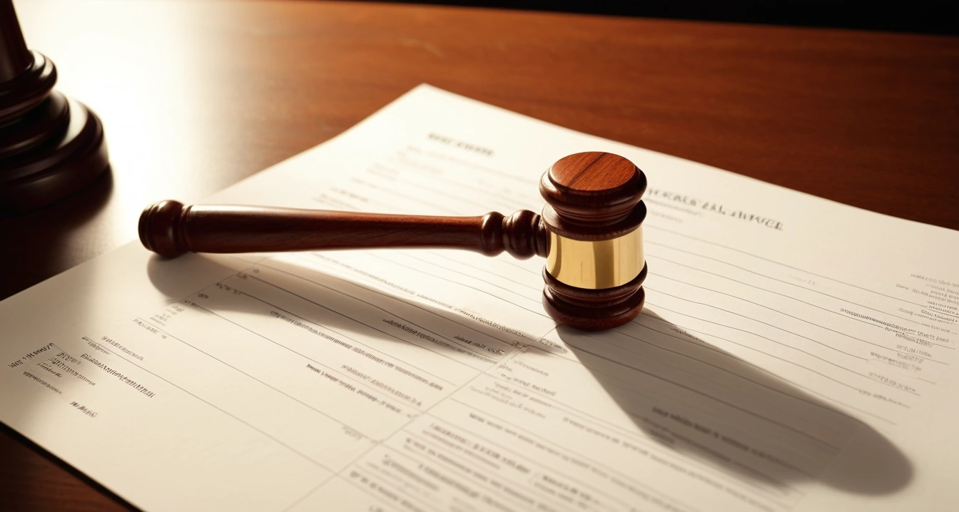 엔화 - 환율 변동성과 일본 외환보유액의 한계 (concept of yen, close-up of a classic brass legal gavel resting on official documents, professional lighting, no people)